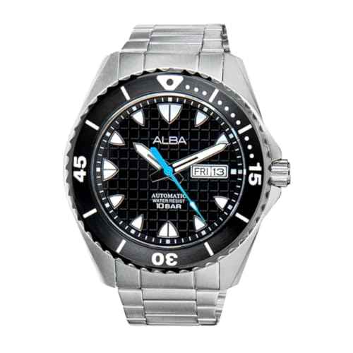 Alba Black Patterned Dial Rotating Bezel-AL4573X1 SaumyasStore