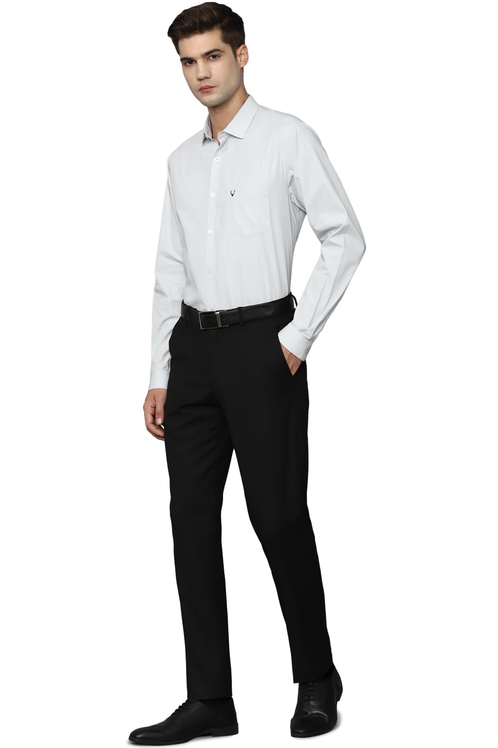 Allen Solly Men's Regular Fit Shirt (ASSFQSPFS40673_Light Grey 40) SaumyasStore