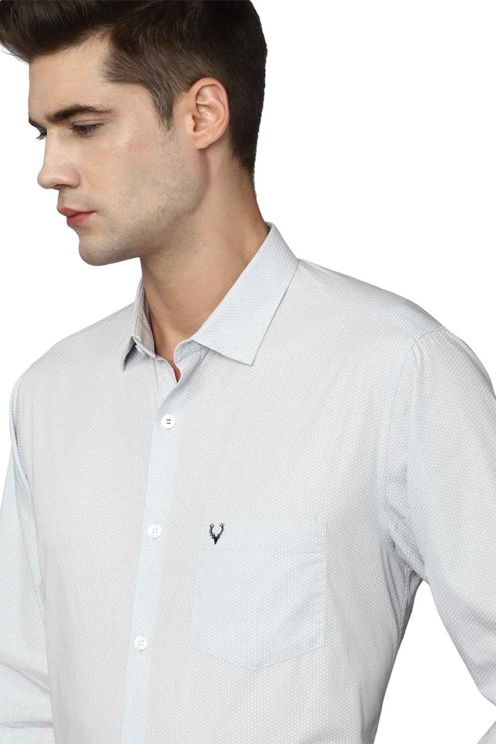 Allen Solly Men's Regular Fit Shirt (ASSFQSPFS40673_Light Grey 40) SaumyasStore