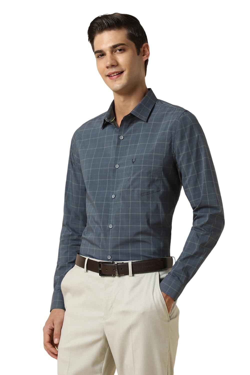 Allen Solly Men's Slim Fit Shirt (ASSFMMOFJ31360_Blue SaumyasStore