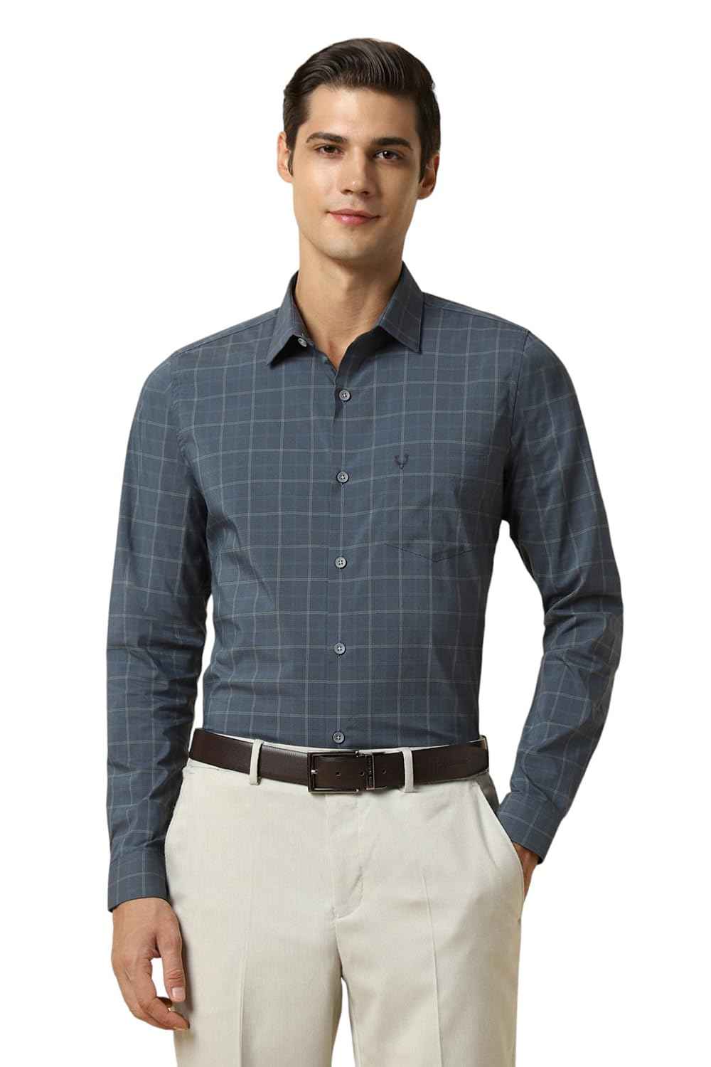 Allen Solly Men's Slim Fit Shirt (ASSFMMOFJ31360_Blue SaumyasStore