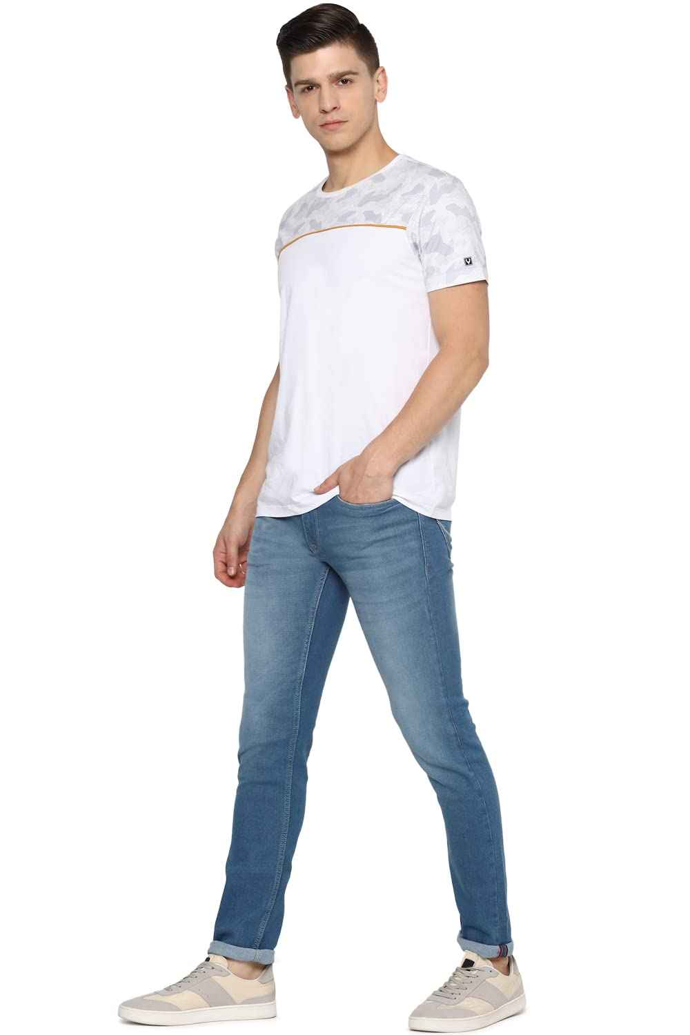 Allen Solly Men's Slim Jeans (ALDNVSKF859099_Light Blue_32) SaumyasStore