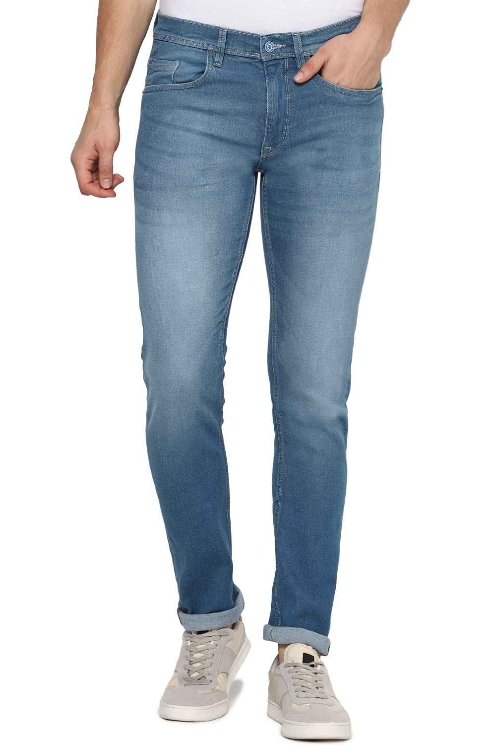 Allen Solly Men's Slim Jeans (ALDNVSKF859099_Light Blue_32) SaumyasStore