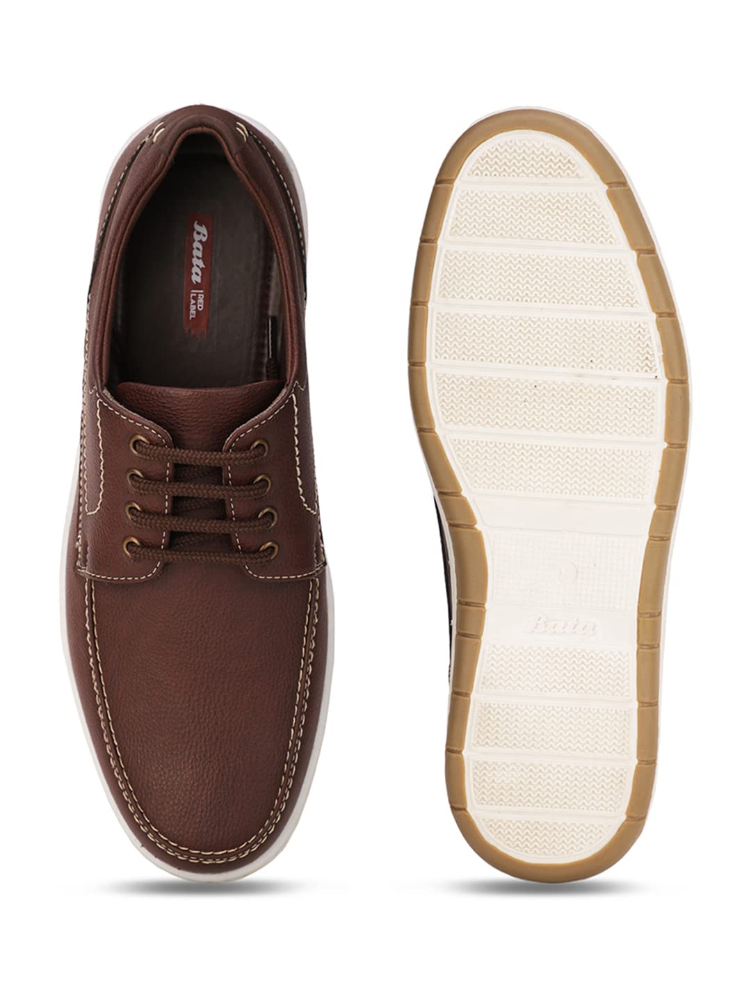 Bata Mens I-and Laceup Casual Shoes,Brown - SaumyasStore