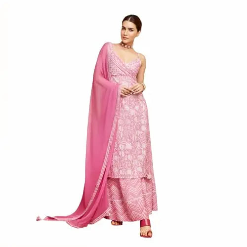 Biba Women's Pure Cotton Kurta Set (SKDJAPUD10736SS25PNK_Pink SaumyasStore