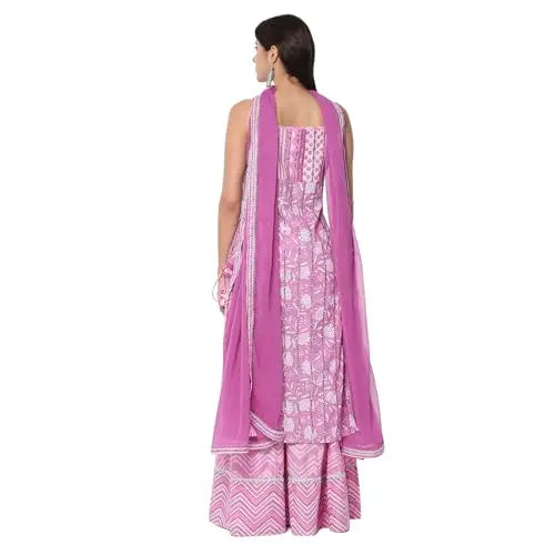 Biba Women's Pure Cotton Kurta Set (SKDJAPUD10736SS25PNK_Pink SaumyasStore