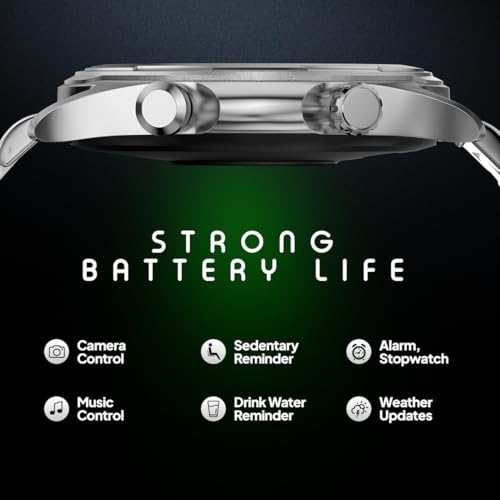 Boltt Fire Spectre Stainless Steel Luxury, 33.5mm (1.32 inch) Display, 360 * 360 Px High Res Smartwatch SaumyasStore