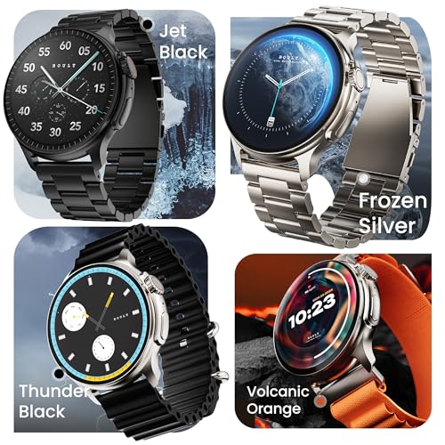 Boult Newly Launched Crown R Pro Smart Watch 1.43''HD AMOLED, Bluetooth Calling, Working Crown, Zinc Alloy Frame, 600 Nits Brightness, AI Voice Assistant, SpO2 Monitoring, 120+ Sports Mode (Jet Black) SaumyasStore