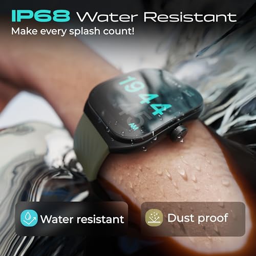 Boult Newly Launched Trail Smart Watch 2.01'' 3D Curved HD Display, BT Calling, Working Crown, 190+Watchfaces, 500 Nits Brightness, AI Voice Assistant, SpO2 Monitoring, 120+ Sports Mode (Jade Green) SaumyasStore