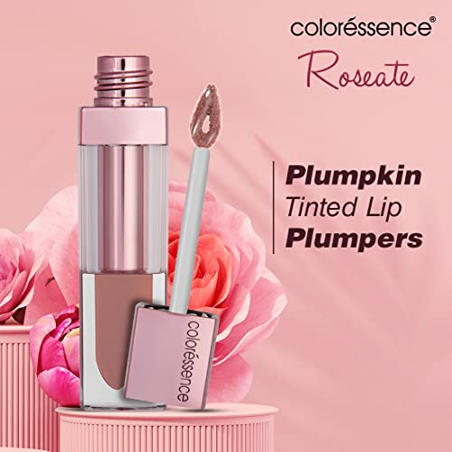 COLORESSENCE Roseate Tinted Lip Gloss Infused with Rose Oil | Lightweight Long Lasting Hydrating Lip Plumper for Shine & Fuller Lips | 6ml - Pink Berry SaumyasStore