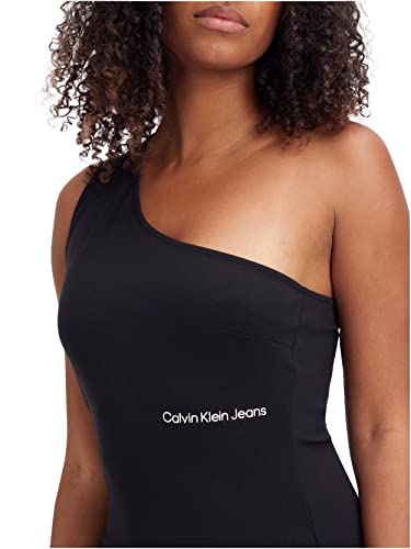 Calvin Klein Women's Viscose Bodycon Above The Knee Dress (J20J220757BEH Black - SaumyasStore