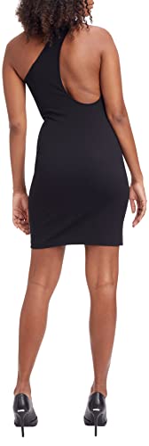 Calvin Klein Women's Viscose Bodycon Above The Knee Dress (J20J220757BEH Black - SaumyasStore