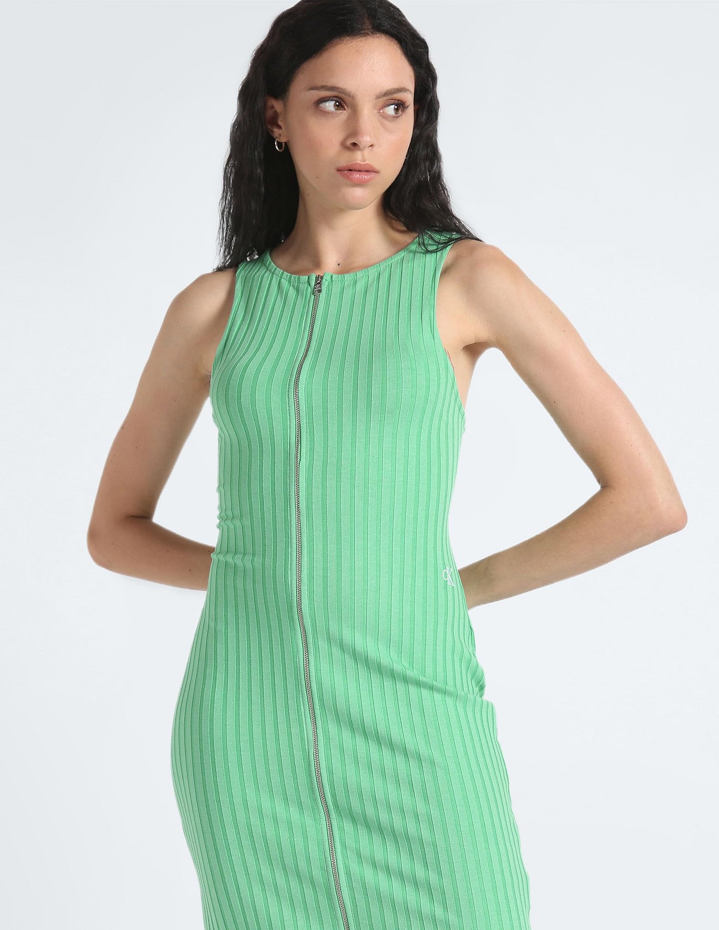 Calvin Klein Women's Viscose Bodycon Above The Knee Dress (Neptunes Wave) - SaumyasStore