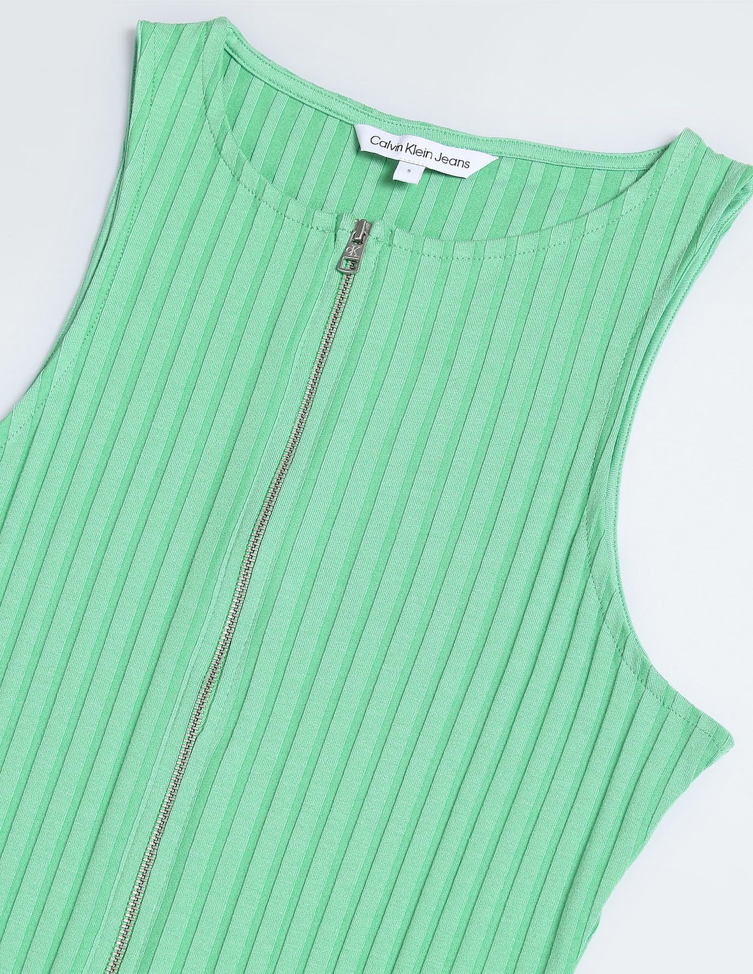 Calvin Klein Women's Viscose Bodycon Above The Knee Dress (Neptunes Wave) - SaumyasStore