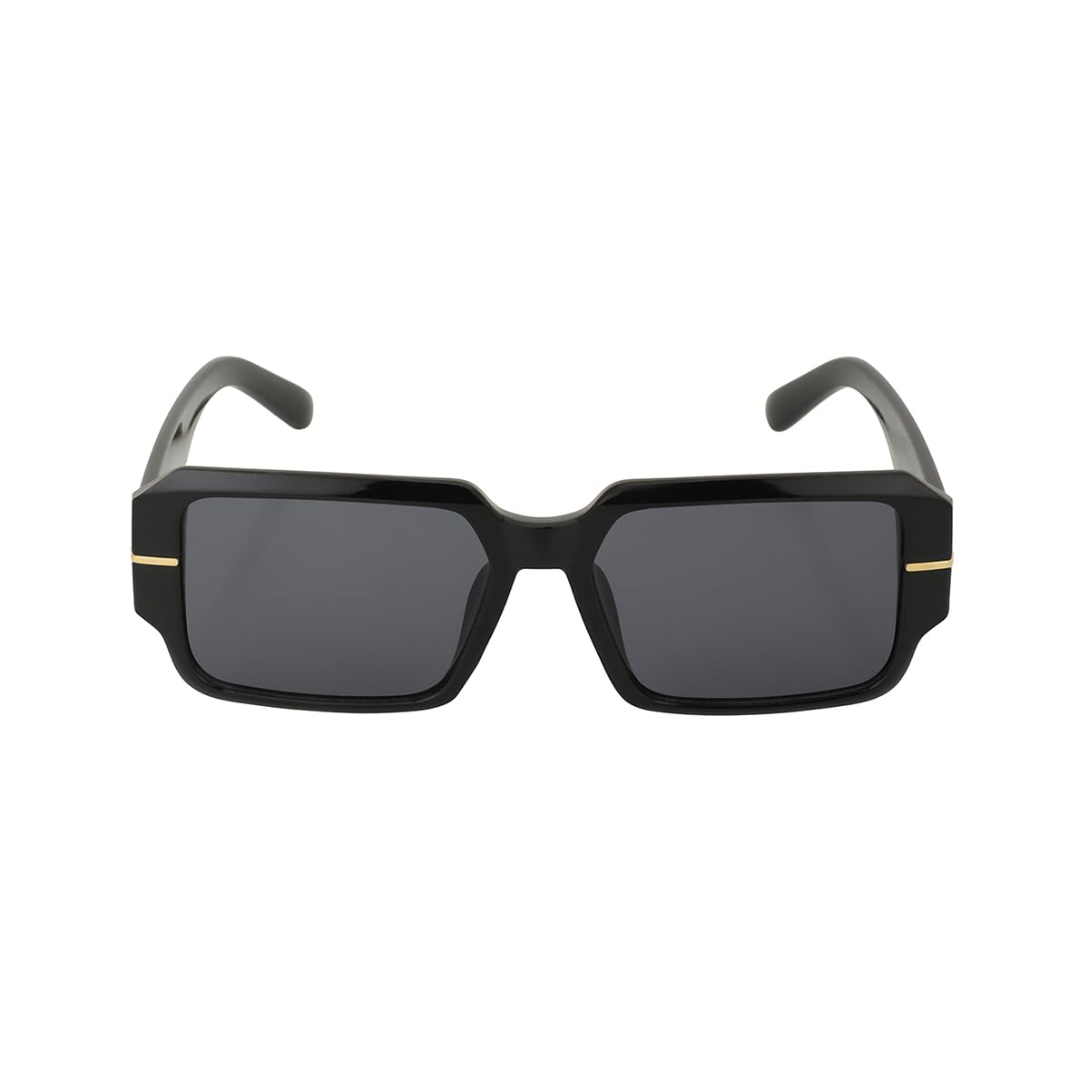 Carlton London Black with Gold toned UV Protected Square Sunglass for Unisex SaumyasStore