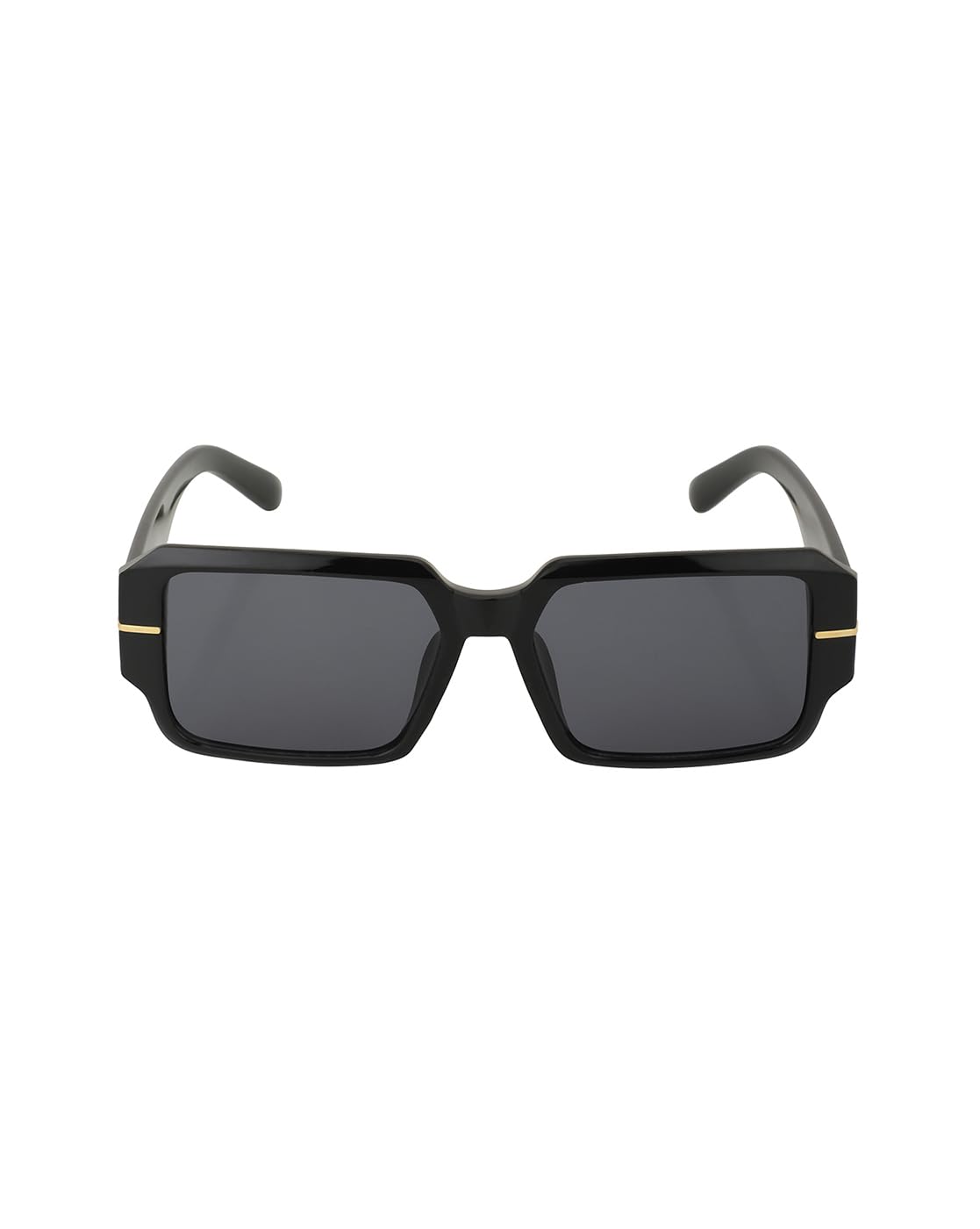 Carlton London Black with Gold toned UV Protected Square Sunglass for Unisex SaumyasStore