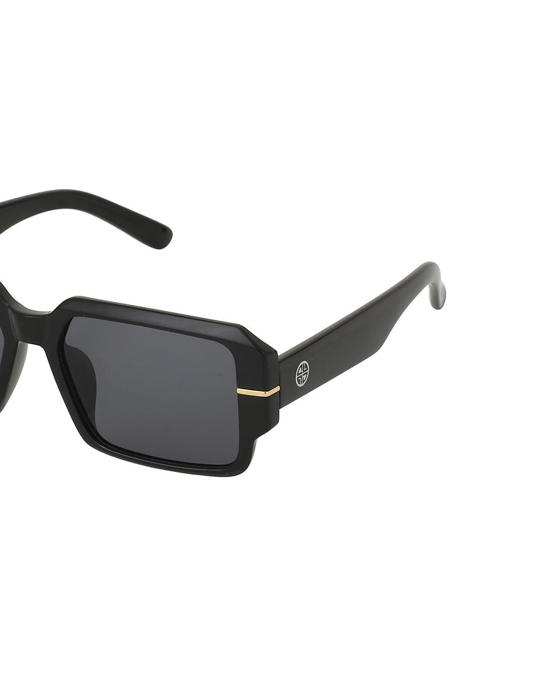 Carlton London Black with Gold toned UV Protected Square Sunglass for Unisex SaumyasStore