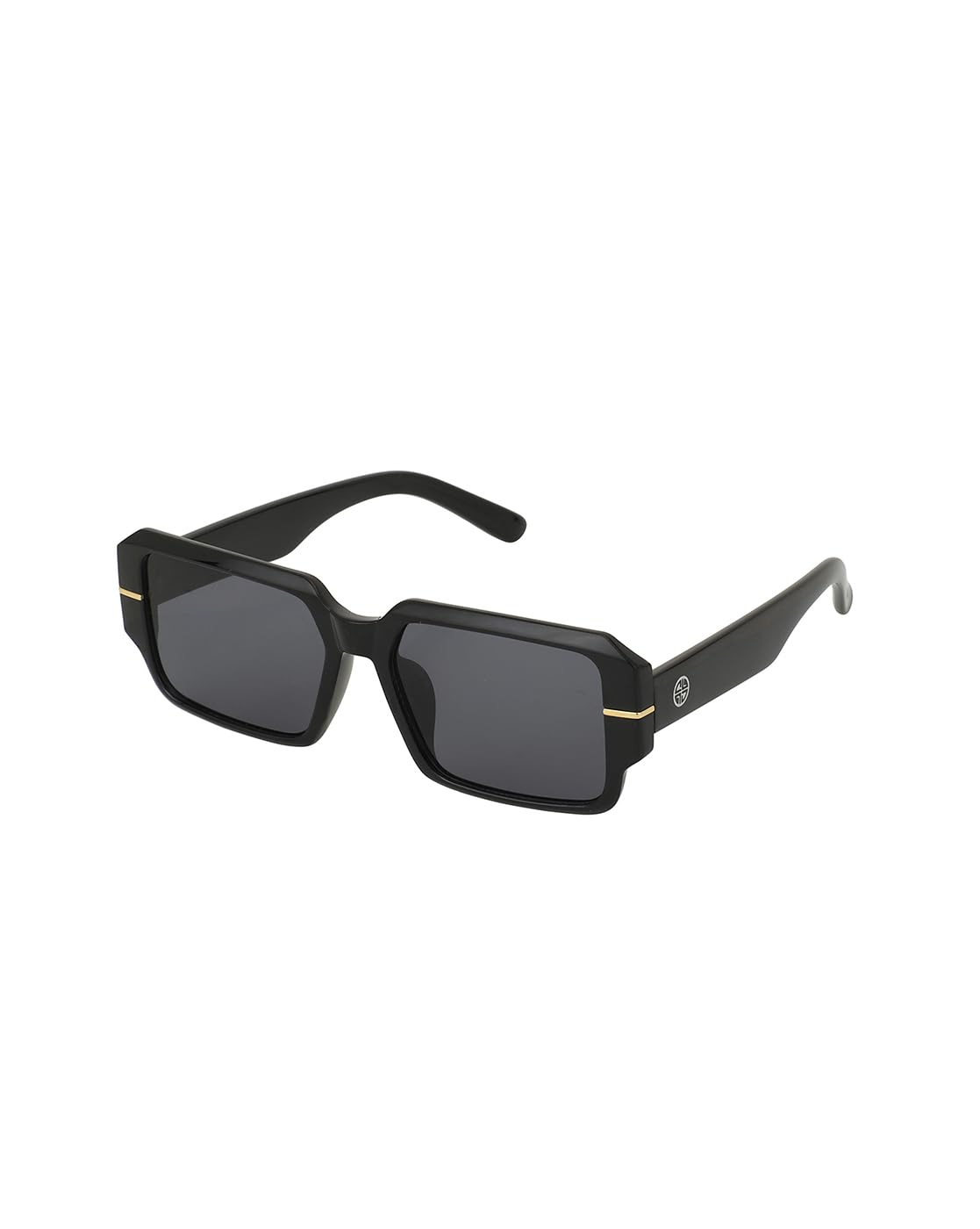 Carlton London Black with Gold toned UV Protected Square Sunglass for Unisex SaumyasStore