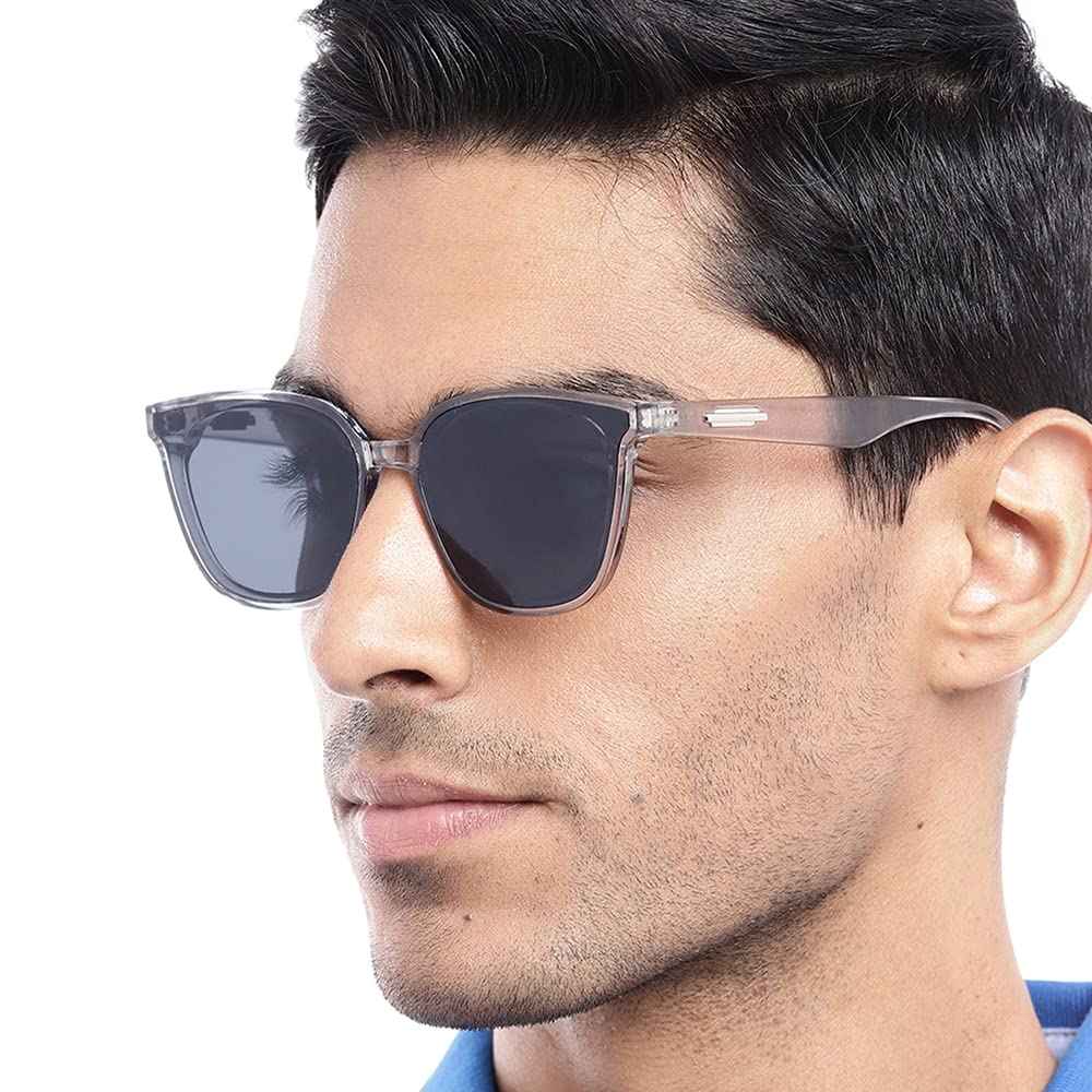 Carlton London-Premium-Men's-Transparent Toned Polarised and UV Protected Lens Rectangle Sunglasses SaumyasStore