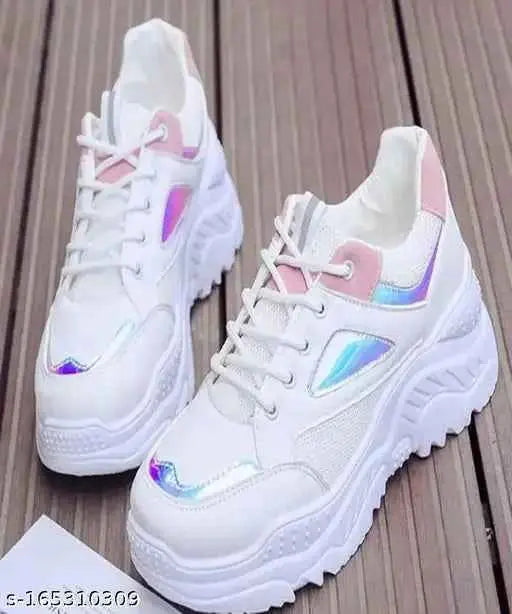 Casual Comfortable, Walking, Running Shoes For Girls For Women (White) SaumyasStore
