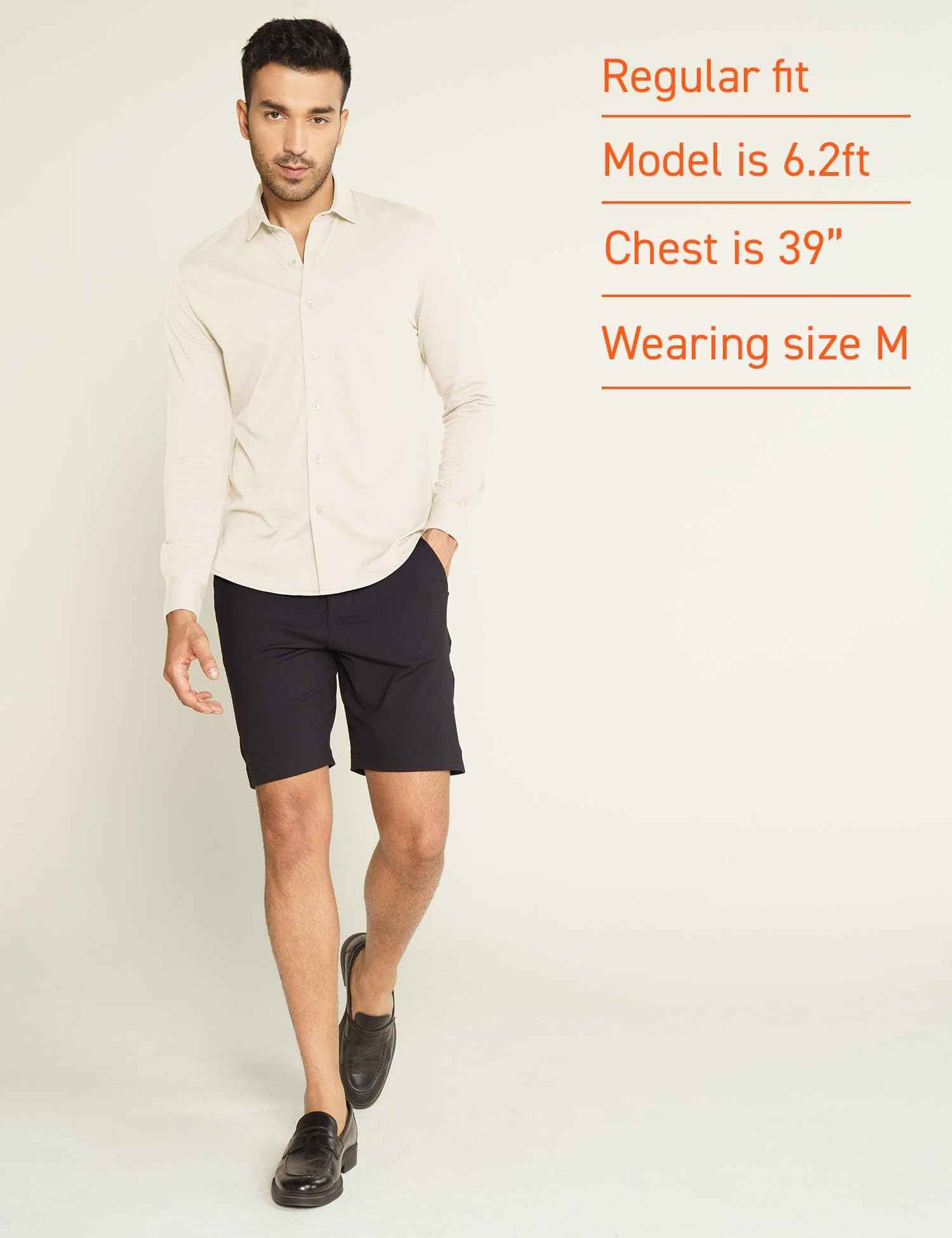 DAMENSCH Constant Cotton Thermoregulating Pique Full Shirts-Pack of 1-Ivory White-X-Large SaumyasStore