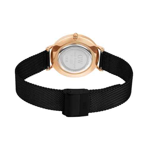 Daniel Wellington Petite Unisex Black Round Dial Analog Watch with Bracelet - DW00500021K SaumyasStore