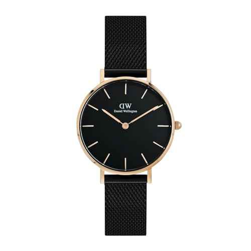 Daniel Wellington Petite Unisex Black Round Dial Analog Watch with Bracelet - DW00500021K SaumyasStore