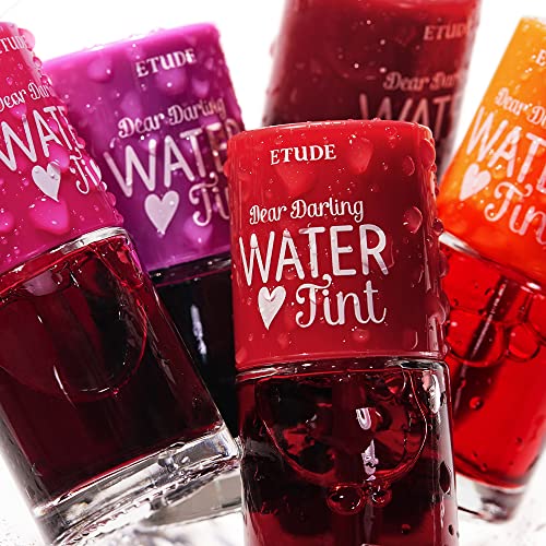 ETUDE Dear Darling Water Gel Luminous Lip & Cheek Tint| Long Lasting, Waterproof, Smudgeproof |Korean Makeup|Shade- 01,Strawberry Ade-9Gm SaumyasStore