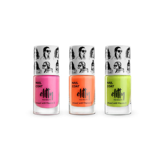 Elitty Mad Over Quick Drying, Chip Resistant, Long Lasting Matte Nail Paint Combo with 12 Toxin Free Formula, Infused with Witch Hazel & Vit E, Vegan & Cruelty Free Nail Polish for Teenagers - SaumyasStore