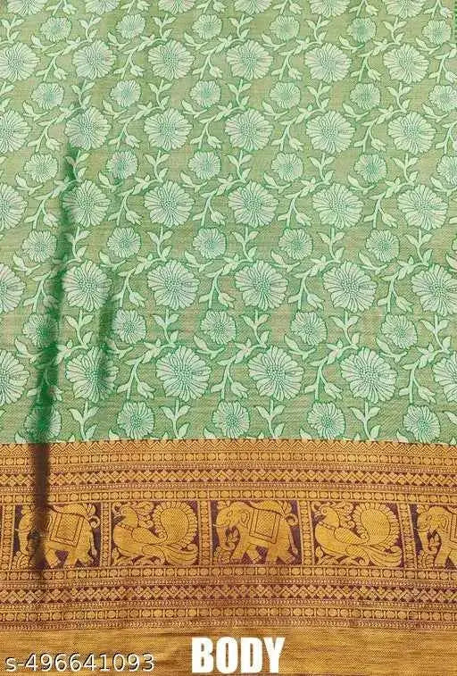 Embellished, Woven Kanjivaram Jacquard, Pure Silk Saree SaumyasStore