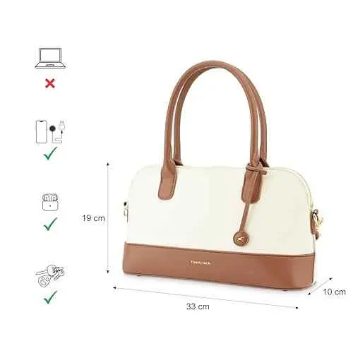 Everyday Edge Satchel | Faux-Leather Women's Handbags | Satchel for Casual Carry SaumyasStore