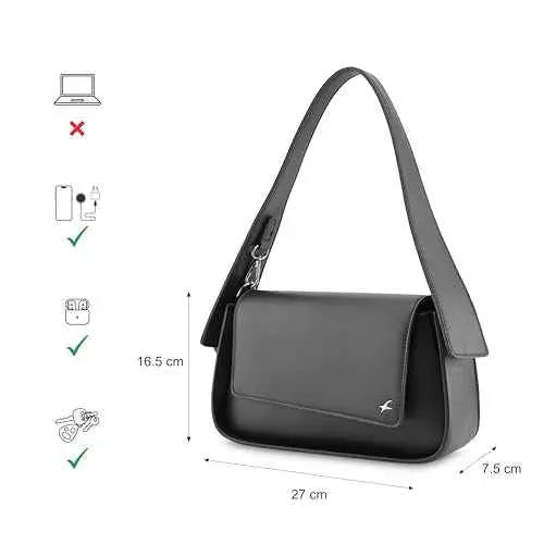 Everyday Edge Satchel | Faux-Leather Women's Handbags | Satchel for Casual Carry SaumyasStore