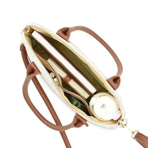 Everyday Edge Satchel | Faux-Leather Women's Handbags | Satchel for Casual Carry SaumyasStore