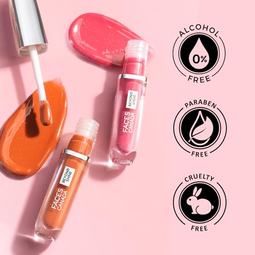 FACES CANADA Beyond Shine Lip Gloss - Wingwomen 05, 3.8ml | Lightweight Non-Sticky Luxurious Texture For Glossy Lips | Instant Shine | Fuller, Supple & Plump Lips | 24HR Hydration SaumyasStore
