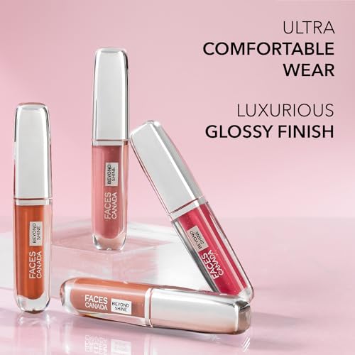FACES CANADA Beyond Shine Lip Gloss - Wingwomen 05, 3.8ml | Lightweight Non-Sticky Luxurious Texture For Glossy Lips | Instant Shine | Fuller, Supple & Plump Lips | 24HR Hydration SaumyasStore