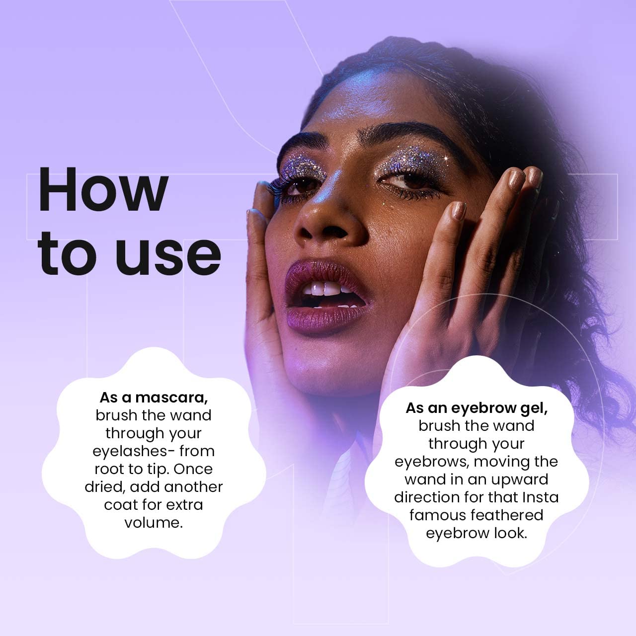 FAE Beauty 2-in-1 Volumising Mascara & Brow Gel | Lengthening & Buildable Formula | Easy To Remove | For All Genders | For Lashes & Brows | Vegan (Jet Black) SaumyasStore