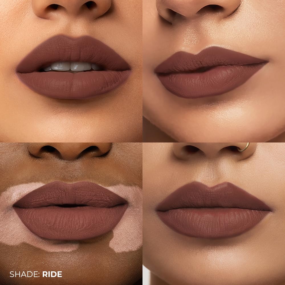 FAE Beauty Lip Whip 12Hr Matte Liquid Lipstick + Re:Define Lip Liner Set | Long Wear | Matte | Non Drying | Transferproof | Shades - Ride & Headline SaumyasStore