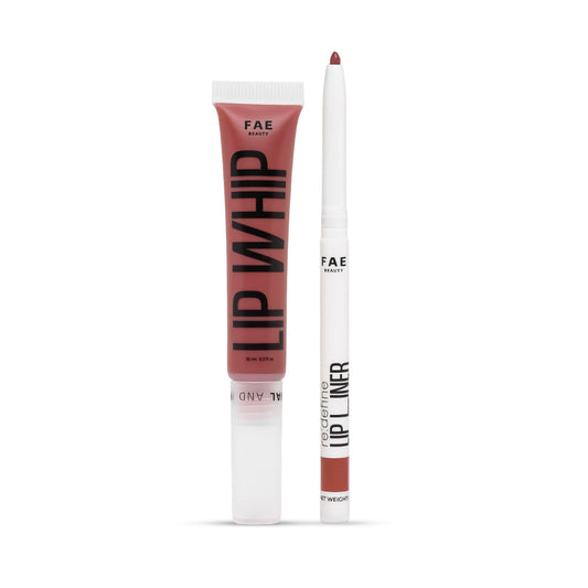 FAE Beauty Lip Whip 12Hr Matte Liquid Lipstick + Re:Define Lip Liner Set | Long Wear | Matte | Non Drying | Transferproof | Shades - Screw & Headline SaumyasStore