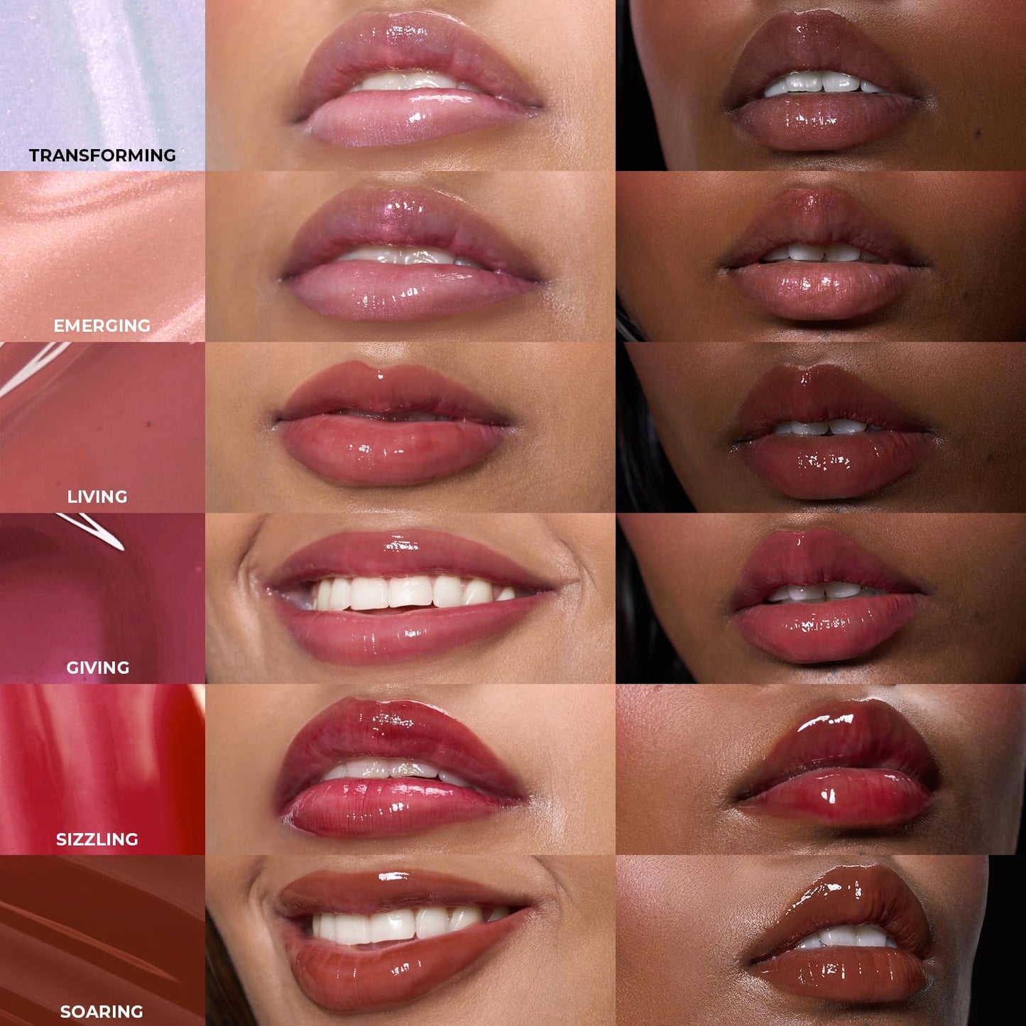 FAE Beauty Peptide Lip Gloss | With Passionfruit Oil & Argireline to Smoothen, Even, and Soften Lips | Non Sticky | Hydrating | Vegan | Shade Living | Rosewood Gloss SaumyasStore