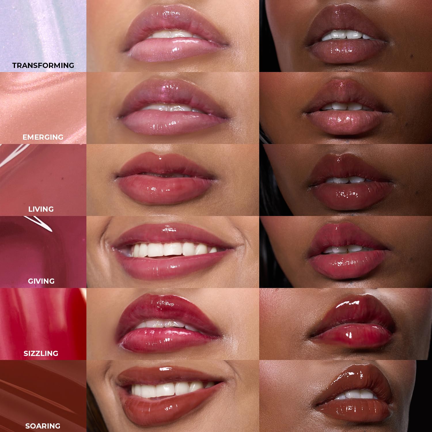 FAE Beauty Peptide Lip Gloss | With Passionfruit Oil & Argireline to Smoothen, Even, and Soften Lips | Non Sticky | Hydrating | Vegan | Shade Living | Rosewood Gloss SaumyasStore