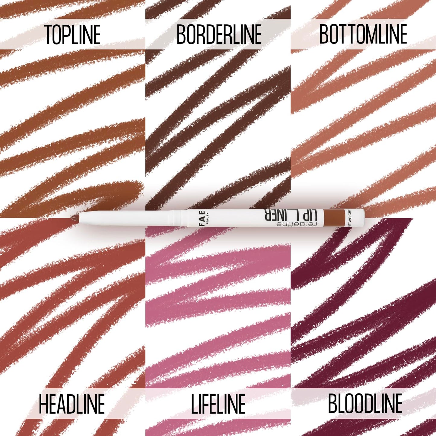 FAE Beauty Re:Define Lip Liner |Long-Lasting | Matte | Non-drying | Transferproof & Smudgeproof | Enriched with Vitamin E & Almond Oil | Shade - Bottomline SaumyasStore