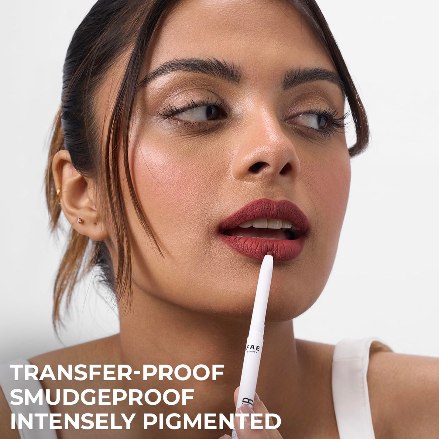 FAE Beauty Re:Define Lip Liner |Long-Lasting | Matte | Non-drying | Transferproof & Smudgeproof | Enriched with Vitamin E & Almond Oil | Shade - Bottomline SaumyasStore