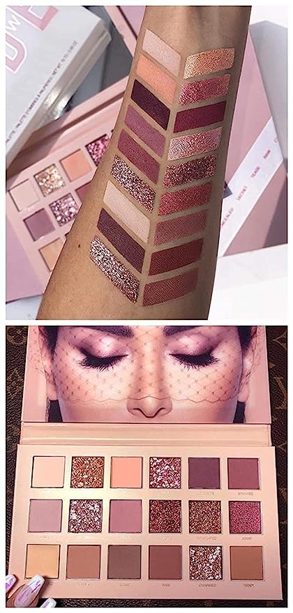 FAIRY FIRST Fairyfirst 18 Color Eyeshadow Palette With Mirror - Include Matte Shimmer & Glitter Blending, Natural Nudes Velvet SaumyasStore