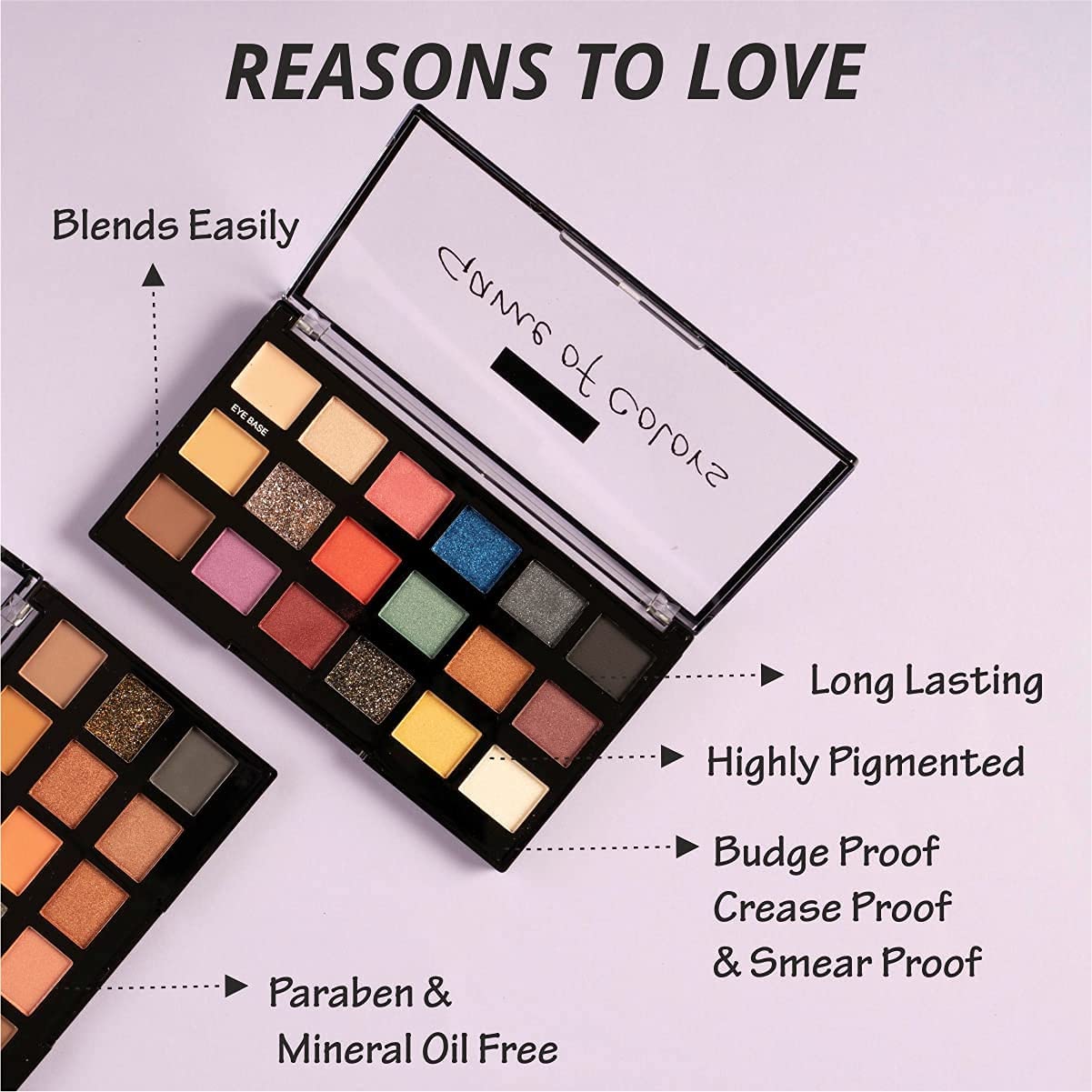 FLiCKA Game Of Colors Makeup Eyeshadow Palette| Matte & Shimmery Finish, Smudge Proof, Crease Proof & Smear Proof| Highly Pigmented & Easy To Blend, 03 On First Thought, 18g SaumyasStore