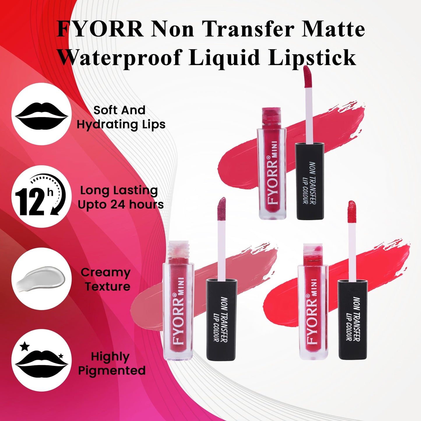 FYORR Non Transfer Matte Waterproof Liquid Lipstick Ultra Pigmented Non-Sticky Smooth Finish Lip Color, SandleBrown Style (4ml) SaumyasStore