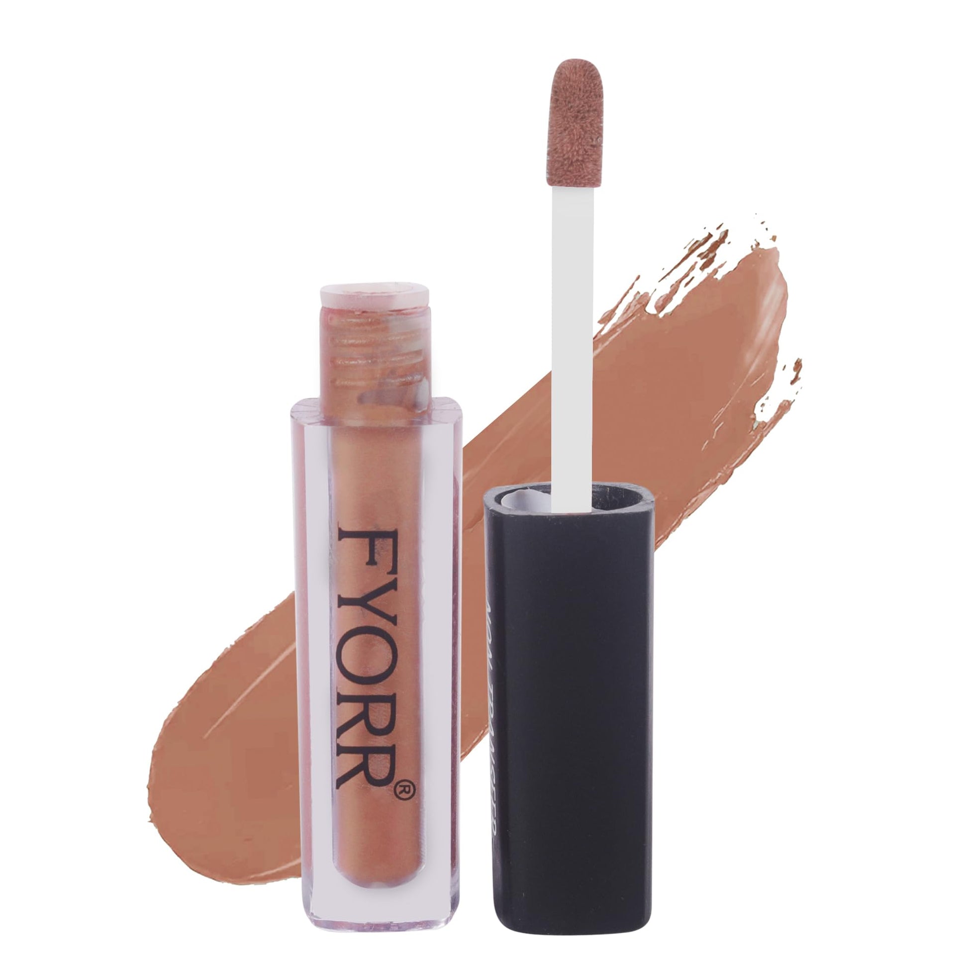 FYORR Non Transfer Matte Waterproof Liquid Lipstick Ultra Pigmented Non-Sticky Smooth Finish Lip Color, SandleBrown Style (4ml) SaumyasStore