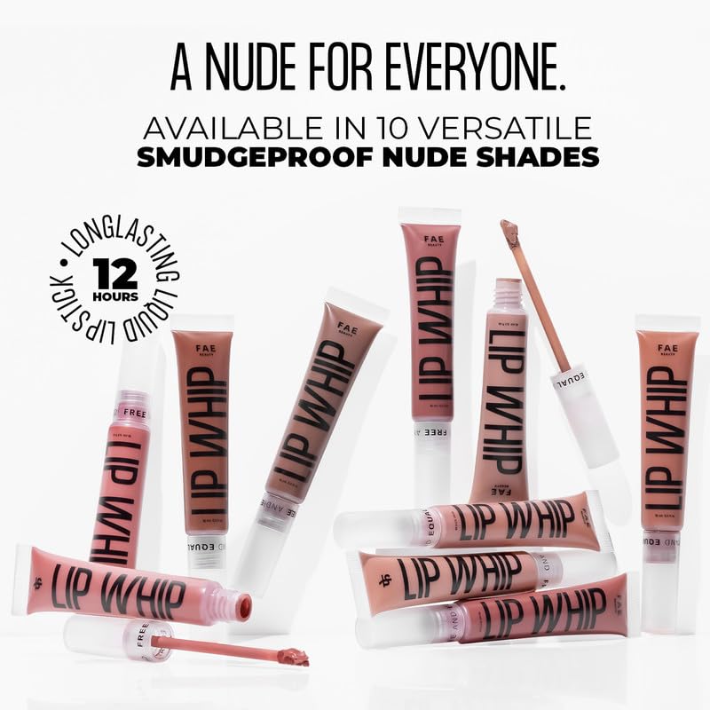 Fae Beauty Lip Whip 12Hr Comfortable Matte Liquid Lipstick (10ml X 3Pcs) | Long Wear | Non Drying | Soft Mousse Smudgeproof Formula | Vegan | With Moisture Lock Technology | Enriched with Vitamin E and Cherry Coffee - Shades Buns, Screw & Cuff SaumyasStore