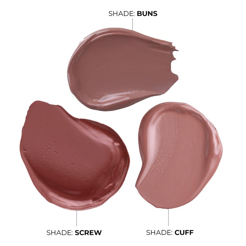 Fae Beauty Lip Whip 12Hr Comfortable Matte Liquid Lipstick (10ml X 3Pcs) | Long Wear | Non Drying | Soft Mousse Smudgeproof Formula | Vegan | With Moisture Lock Technology | Enriched with Vitamin E and Cherry Coffee - Shades Buns, Screw & Cuff SaumyasStore