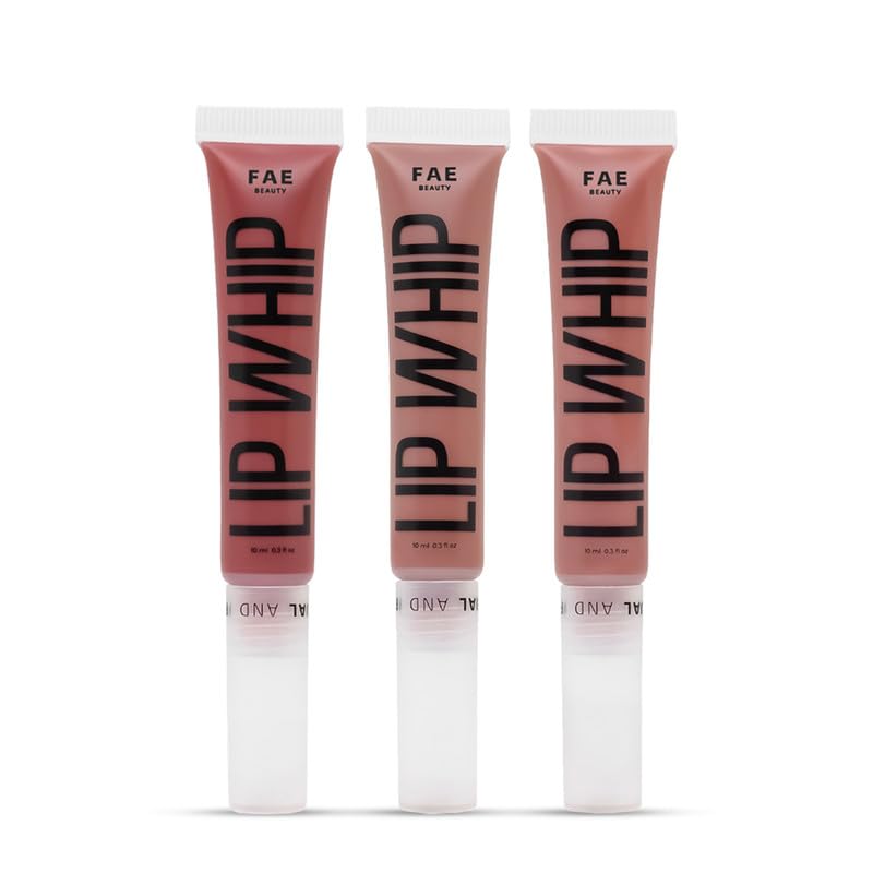 Fae Beauty Lip Whip 12Hr Comfortable Matte Liquid Lipstick (10ml X 3Pcs) | Long Wear | Non Drying | Soft Mousse Smudgeproof Formula | Vegan | With Moisture Lock Technology | Enriched with Vitamin E and Cherry Coffee - Shades Buns, Screw & Cuff SaumyasStore