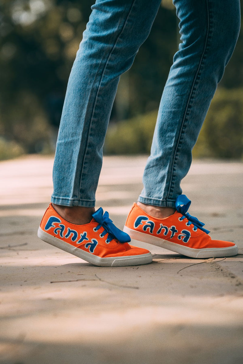 Fanta Hand Printed Shoe - SaumyasStore